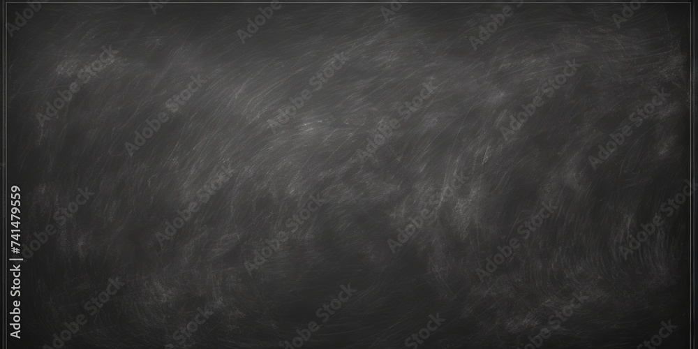 A black chalkboard with a black frame, suitable for educational or business concepts A black chalkboard with a black frame, suitable for educational or business concepts