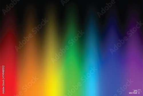 Colorful glowing bright light background concept. 3D Illustration