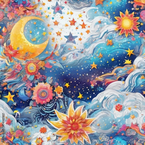 Explore the world of high-quality 8K Ultra HD with vibrant colors  seamless patterns  and fabric art on Art Station. Featuring starry night themes and numerous colorful  detailed designs that blend ma
