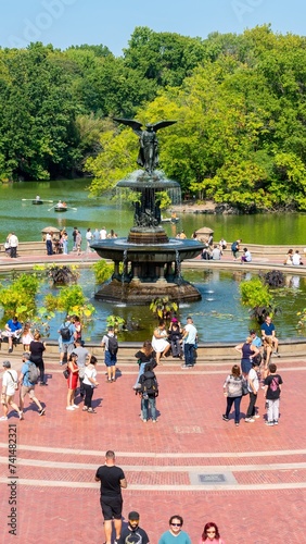 Bethesda fountain Central Park in New York photo