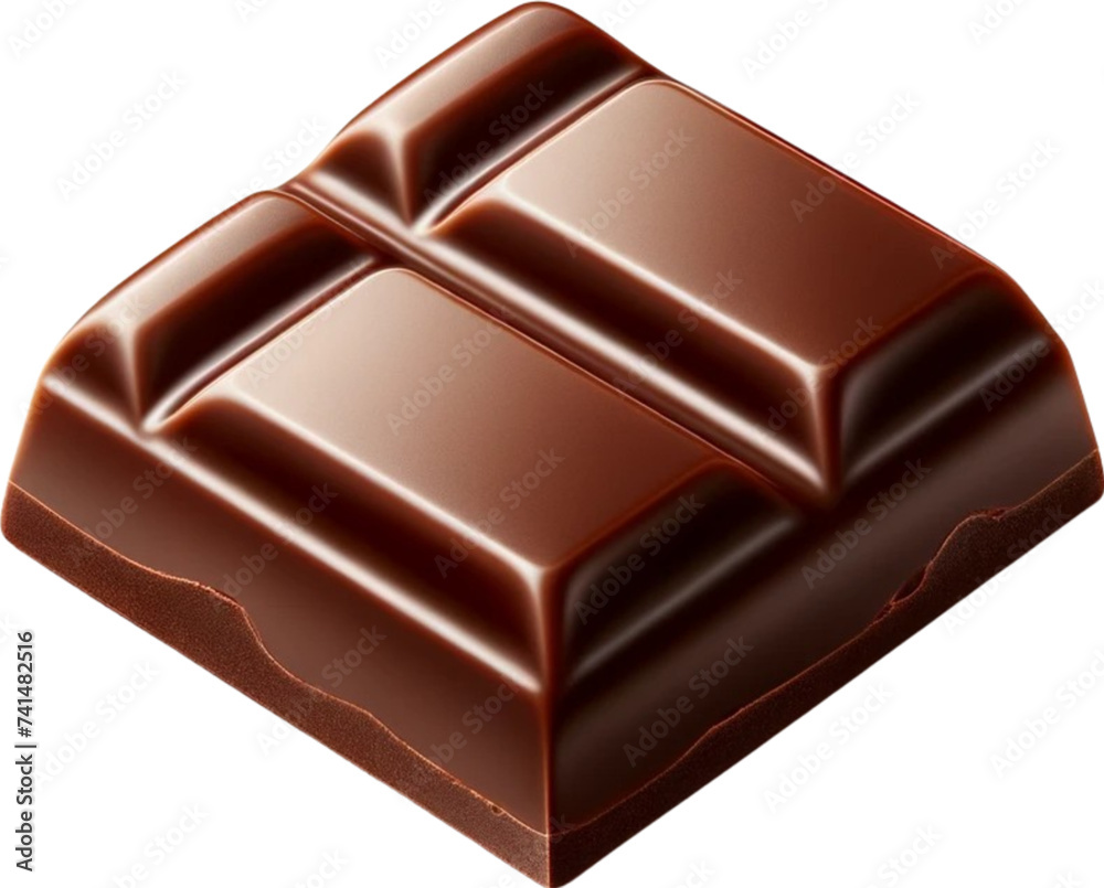 chocolate bar on white background