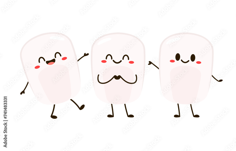 Obraz premium Fresh white corn vector isolated on white background. White corn mascot. White corn cartoon vector. 