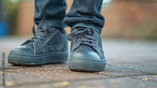 Close-up, schoolboy shoes