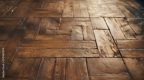 Close up of wooden floor in a room. Suitable for interior design concepts