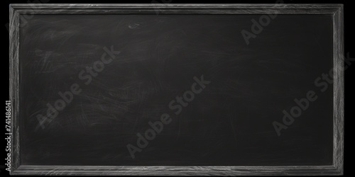 A blackboard with a white frame, perfect for educational or creative concepts