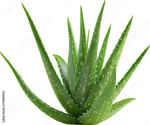 Aloe vera plant isolated on transparent background. PNG