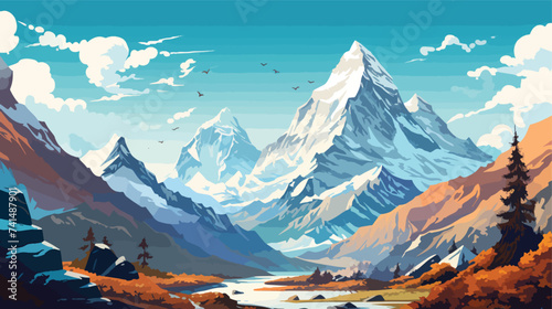 Himalayas Vector illustration