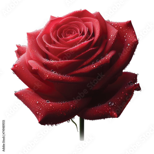 red rose with water drops
