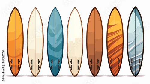 Surfboards on a white background vector illustration © Aina