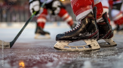 Hockey player's skates photo