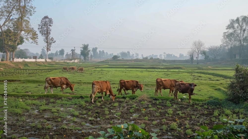 Cows on a farm India. Cows on a farm India.