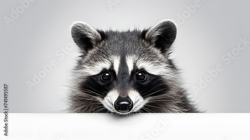 Raccoon on white background © Oleksandr