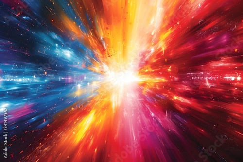 Abstract multicolored explosion