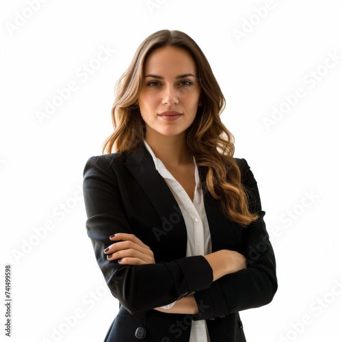 Portrait of a businesswoman isolated on a white background