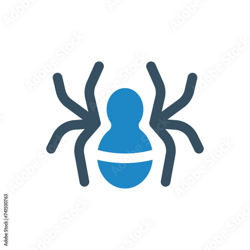 spider icon vector illustration