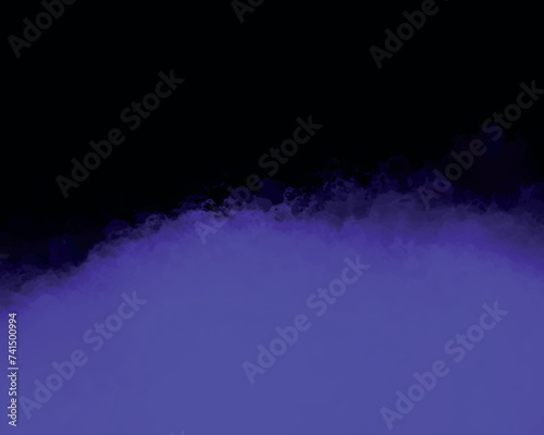 Abstract blue background watercolor paper paint vintage texture border isolated on black. Blue textured liquid fluid for banner, poster, brochure, Blue misty fog, smoke, cloudy or rising smoky vapour