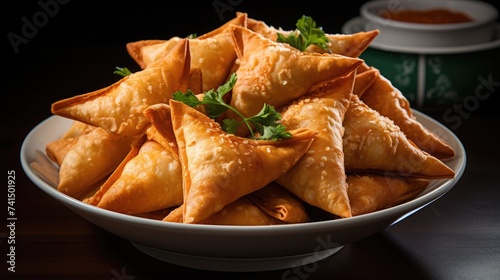 Samosas. typical Indian and Middle Eastern food