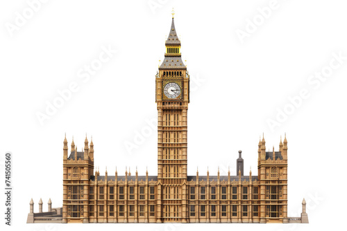 Majestic Clock Tower Wonder Isolated on Transparent Background