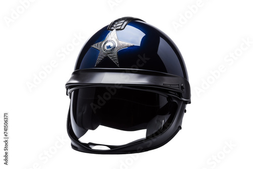 Iconic Bobby Helmet Symbol Isolated on Transparent Background