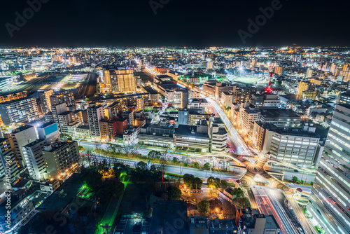 川崎の都市夜景【神奈川県・川崎市】　
Night view of Kawasaki City - Kanagawa, Japan photo