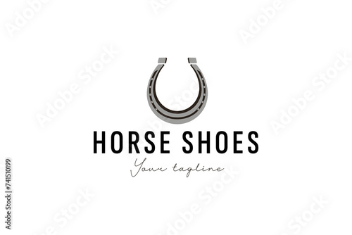 horseshoe logo vector icon illustration
