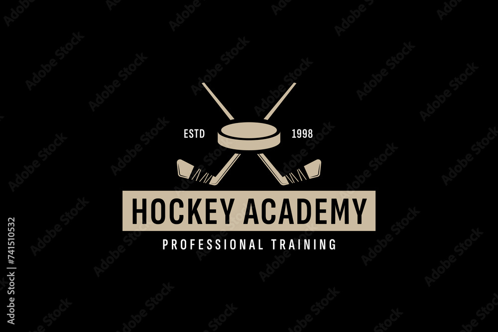hockey logo vector icon illustration