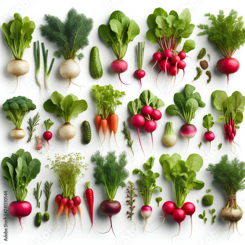 radish isolated on white background