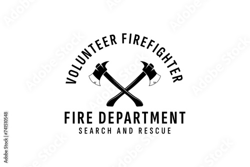 fire department logo vector icon illustration
