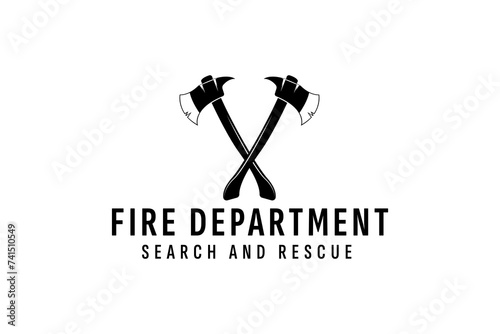fire department logo vector icon illustration