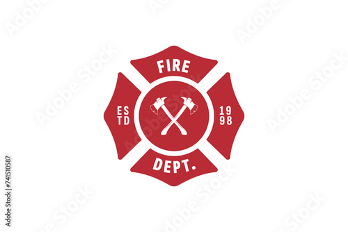 fire department logo vector icon illustration