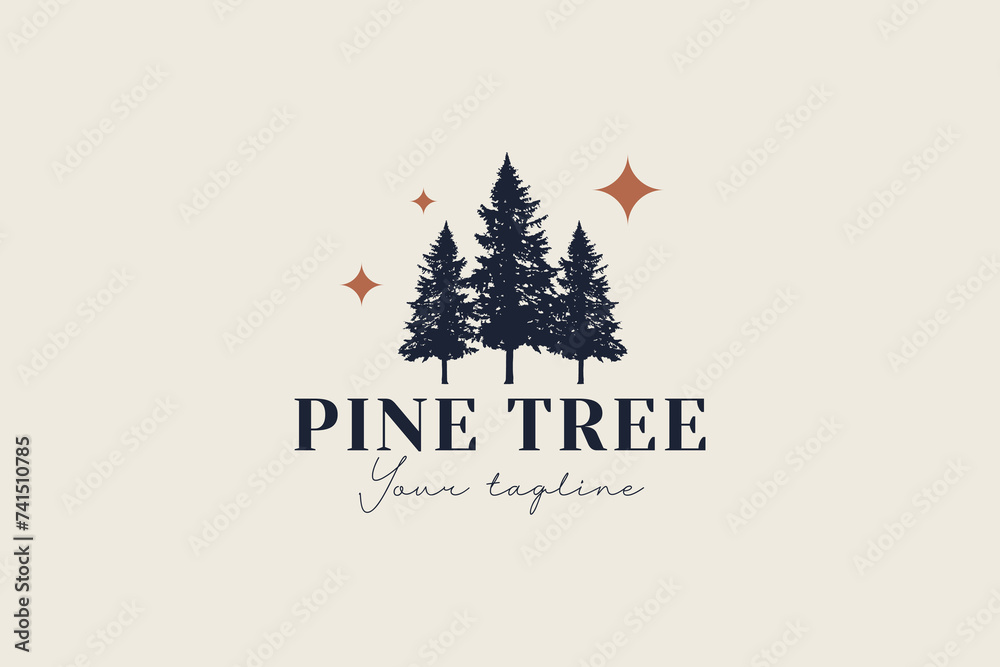 pine tree logo vector icon illustration pine tree logo vector icon illustration