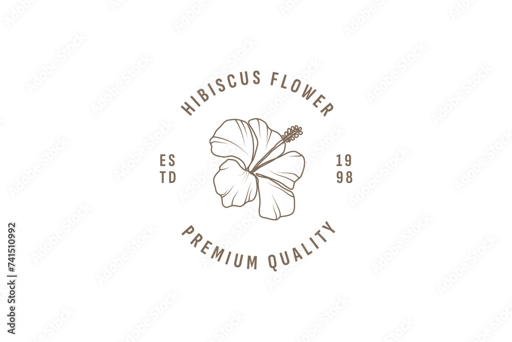 hibiscus logo vector icon illustration hibiscus logo vector icon illustration