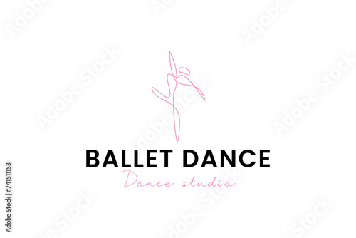 ballet logo vector icon illustration