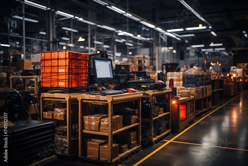 Advanced technology and impeccable organization converge in this high-tech warehouse, demonstrating the pinnacle of efficiency and precision in inventory management