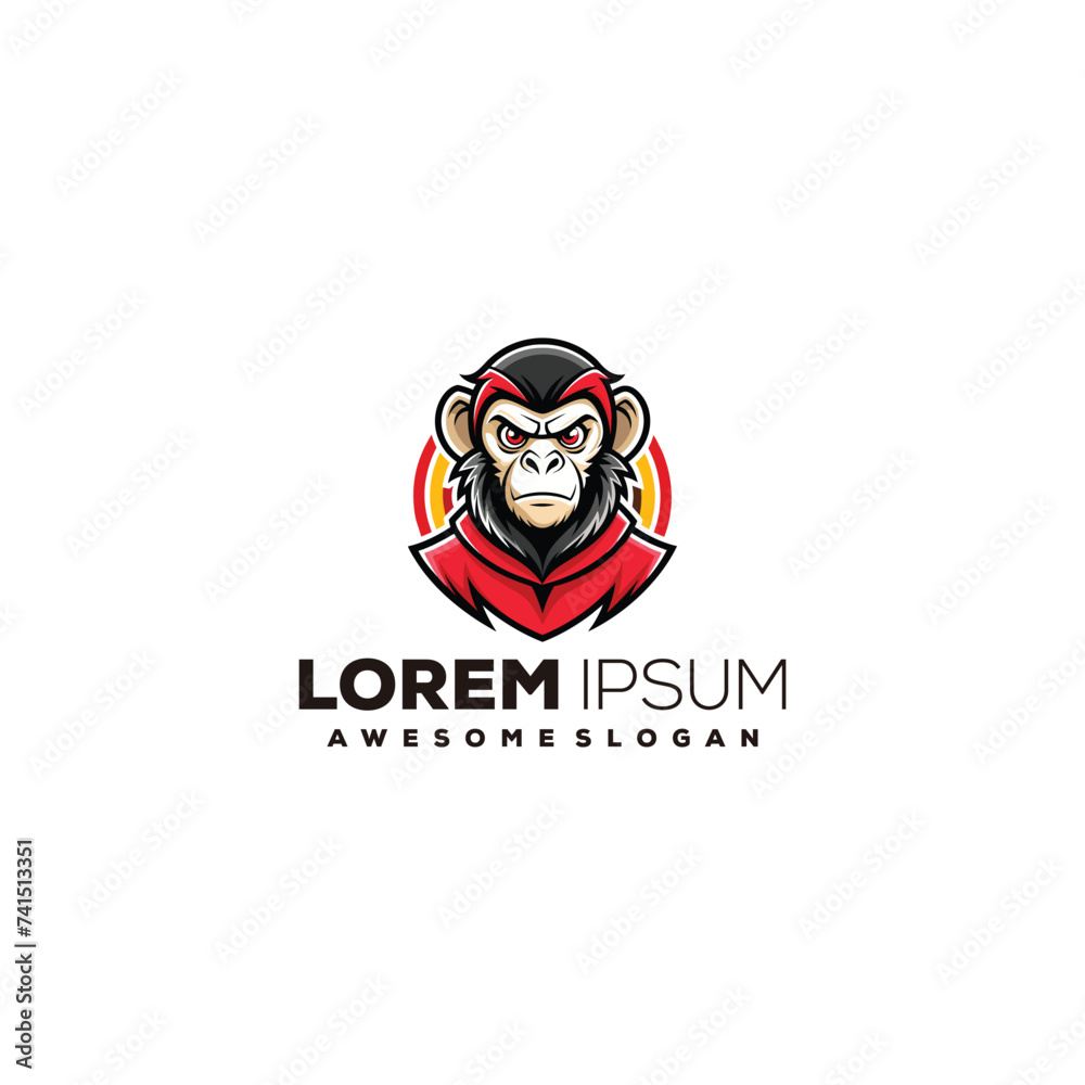Gorilla animal mascot logo