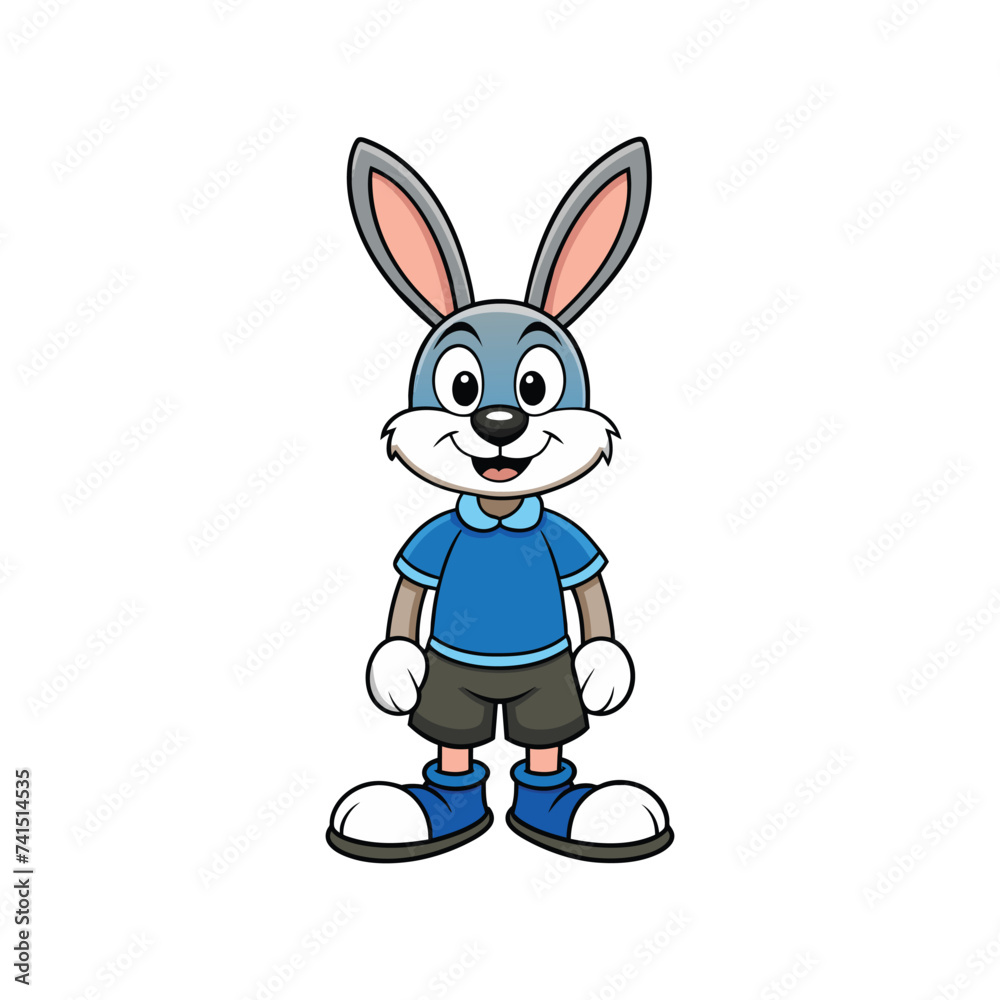 Rabbit smiling on white background Rabbit smiling on white background