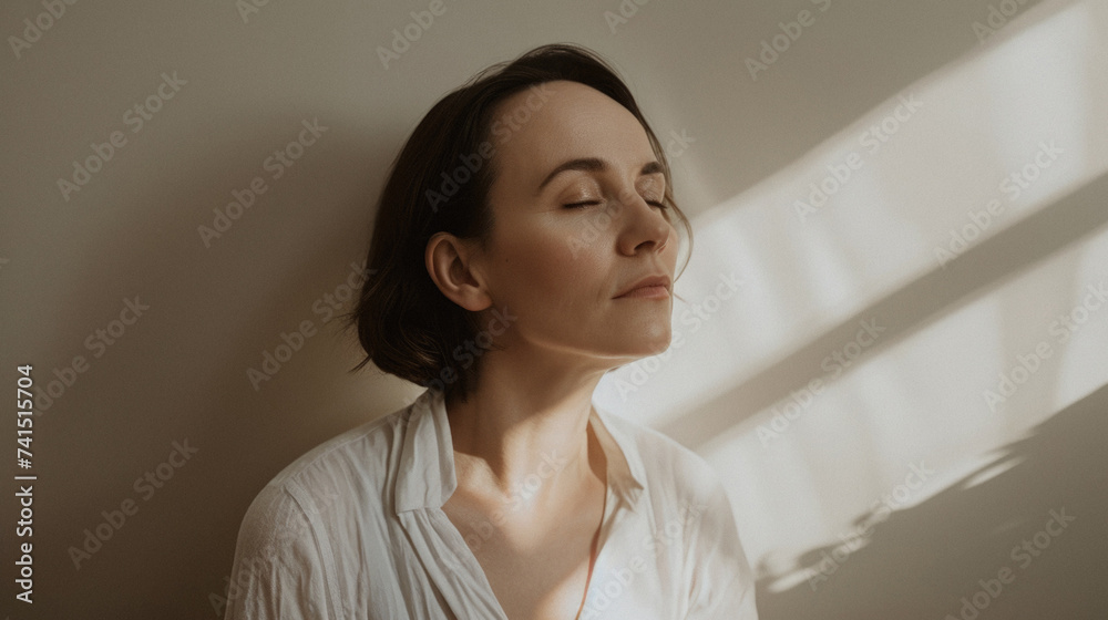 Happy attractive confident young adult or mid aged European woman posing for beauty aesthetic portrait. Beautiful lady smiling on background, attractive female model looking at camera. Close up face . Happy attractive confident young adult or mid aged European woman posing for beauty aesthetic portrait. Beautiful lady smiling on background, attractive female model looking at camera. Close up face .