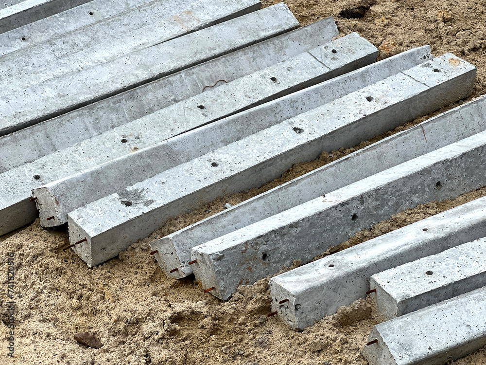 Fototapeta premium concrete foundation for construction in the house