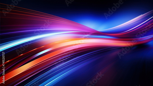 abstract background with smooth lines in blue, red and orange colors