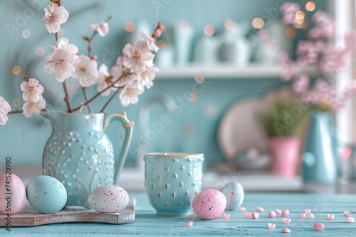 eature whimsical ceramics and charming Easter decorations