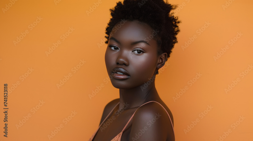 Captivating Black Woman with Curly Hair in Lace Top Captivating Black Woman with Curly Hair in Lace Top