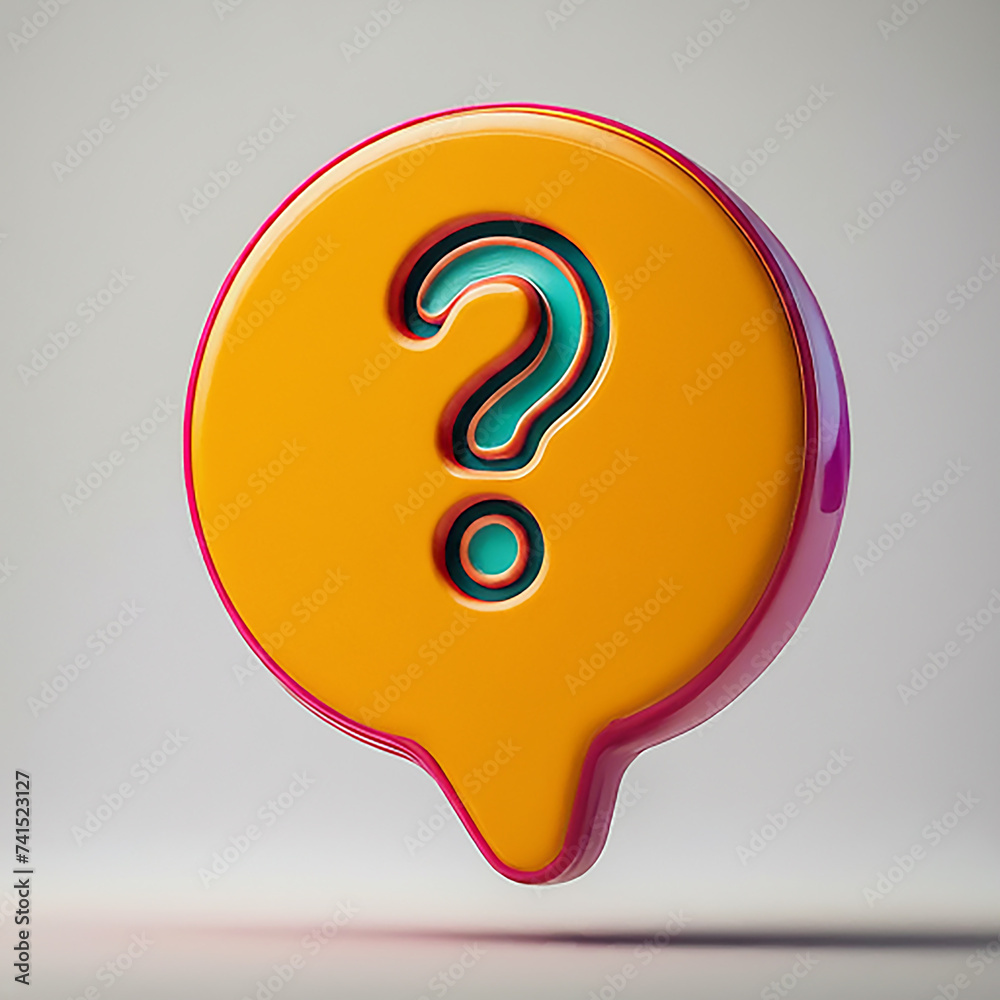 question mark speech bubble 3d icon question mark speech bubble 3d icon