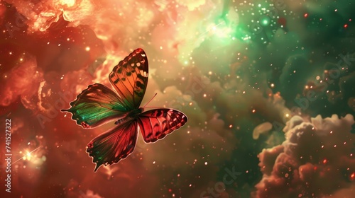Beautiful butterfly in the space © Elvin