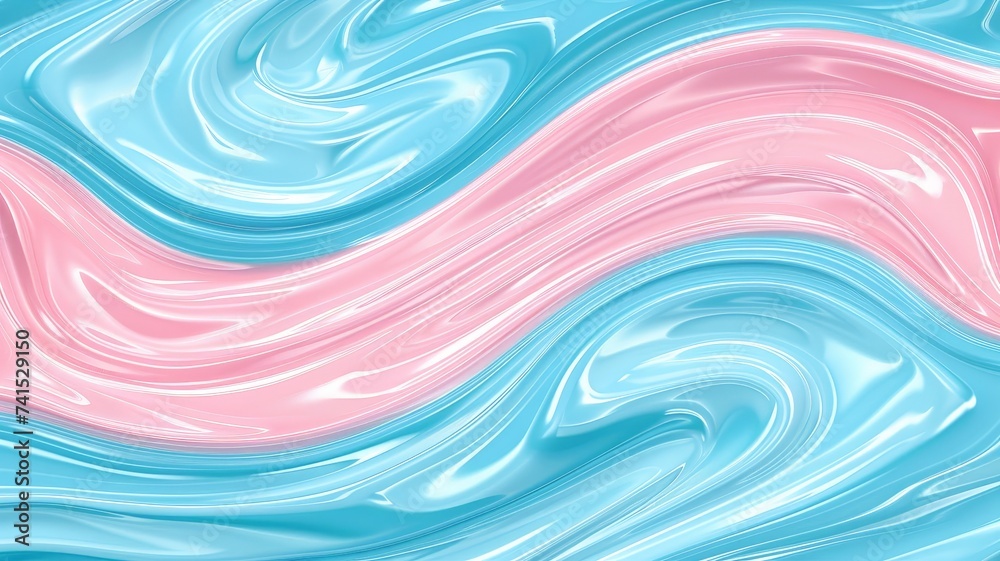 Fototapeta premium Abstract Pastel Blue and Pink Marbled Texture for Creative Backgrounds