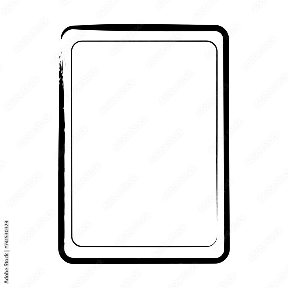 Frame border curved double line grunge shape icon, vertical rectangle decorative doodle element for design in vector illustration
Frame border curved double line grunge shape icon, vertical rectangle decorative doodle element for design in vector illustration
