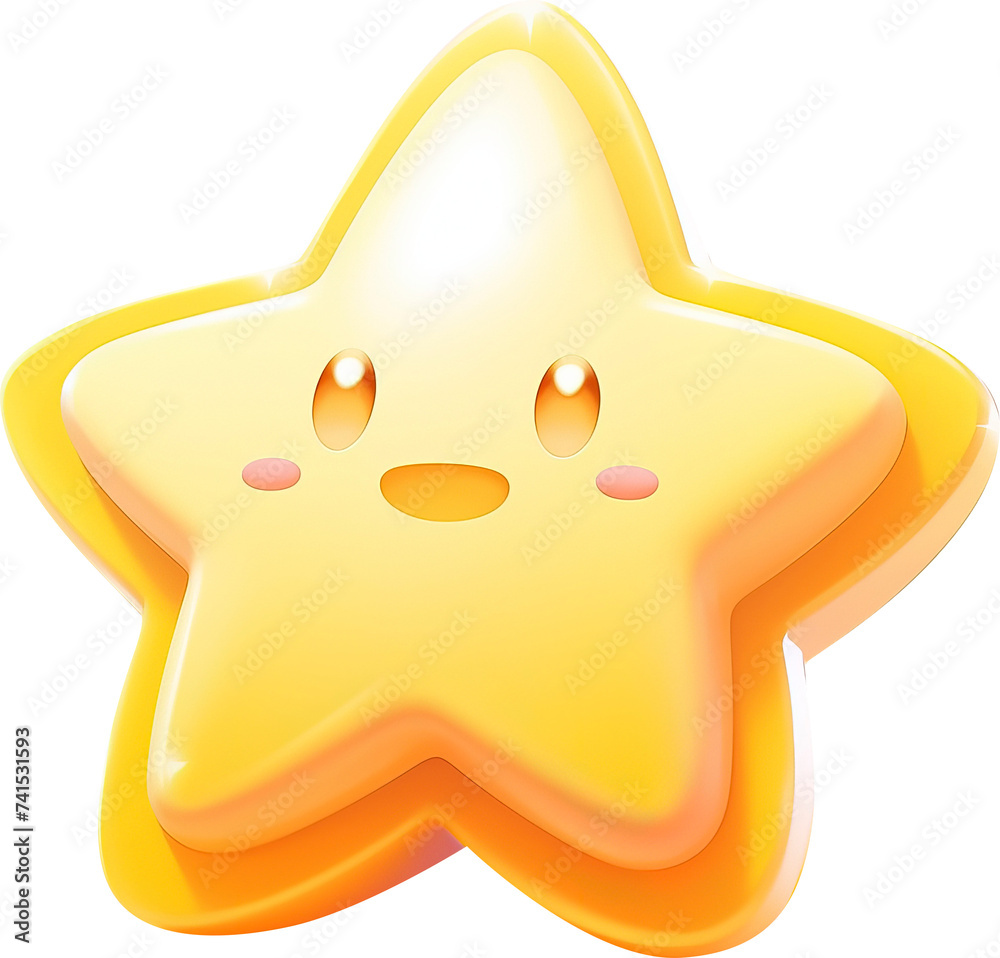 3d style star isolated on transparent background 3d style star isolated on transparent background