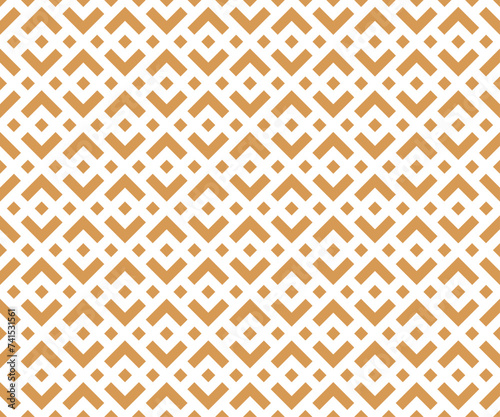 Abstract geometric pattern. A seamless vector background. White and gold ornament. Graphic modern pattern. Simple lattice graphic design