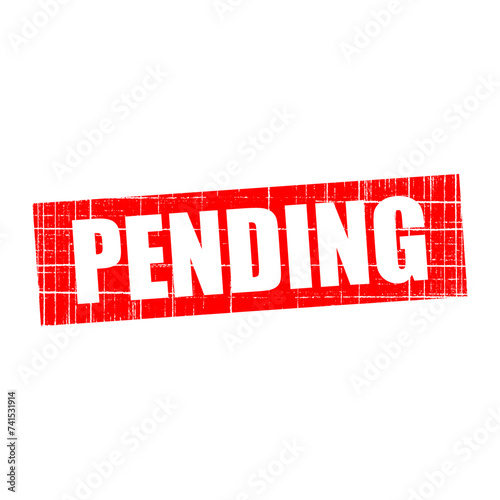 pending stamp illustration