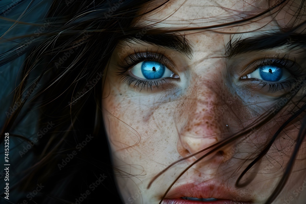 the haunting beauty of dark blue hair that no one can stop staring at