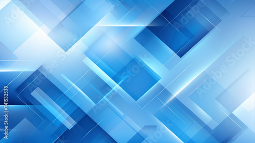 Abstract blue technology background with squares.